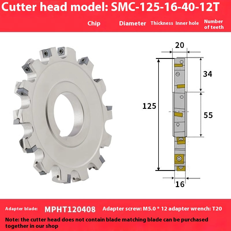 2080-CNC sleeve SMD side and face milling cutterhead CNC indexable chip SMC cutterhead T-slot grooving MPHT06 Shandong Denso Pricision Tools Co.,Ltd.